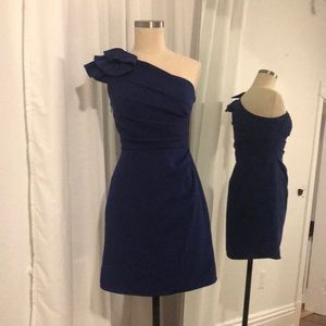 Blue Shoshanna One Shoulder Party Dress! Like New!